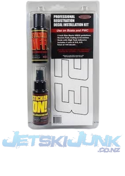 Registration Lettering Installation Kit - White