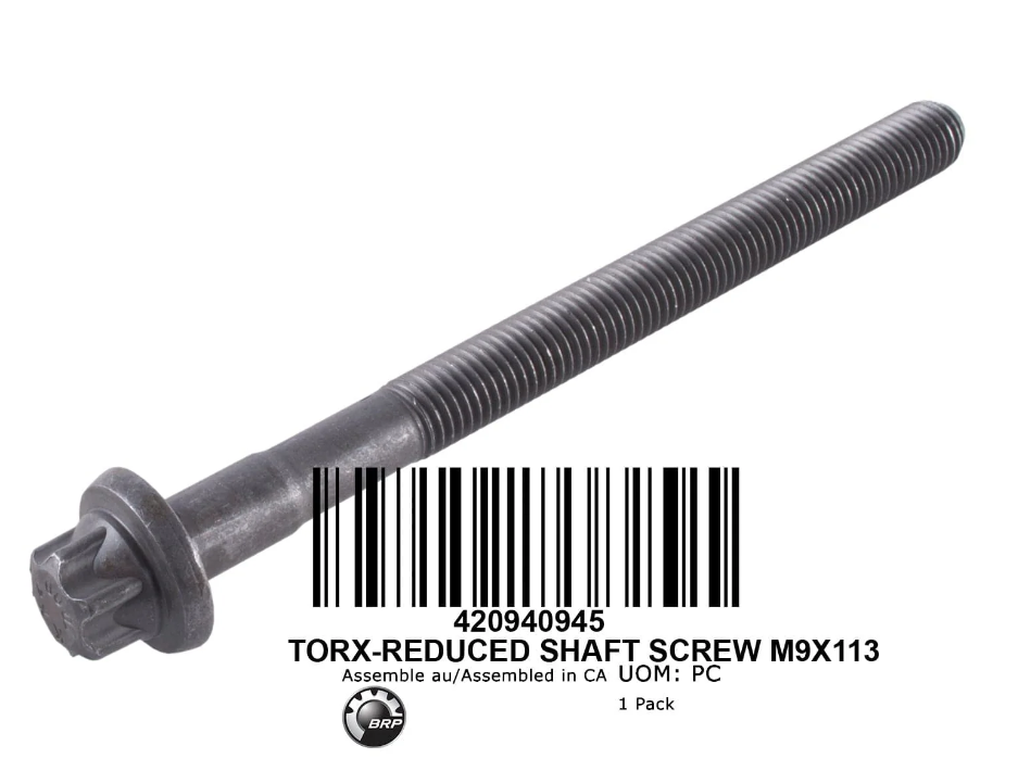 Genuine Sea Doo Torx Reduced Shaft Screw M9x113 - 420940945 image 0