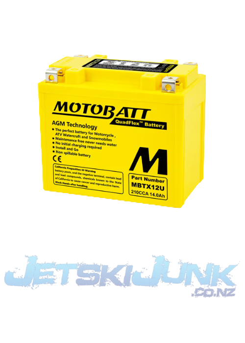 MBTX12U Motobatt 12V AGM Battery