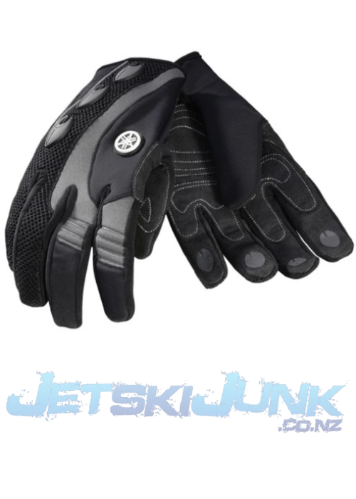 OEM Yamaha Full Finger Watercraft Riding Gloves Grey/Black