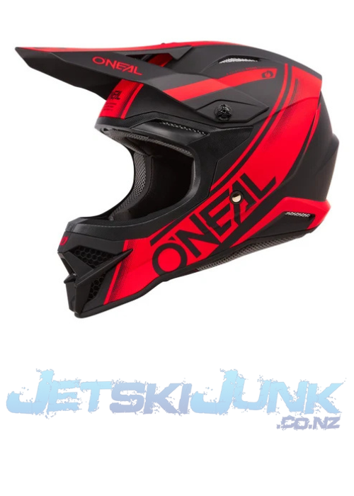 O'Neal 2024 3SRS Racewear Helmet - Black/Red - LRG