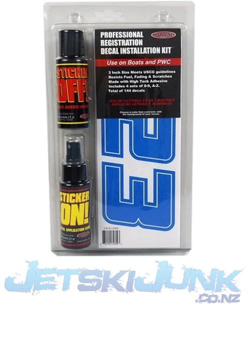 Registration Lettering Installation Kit - Blue