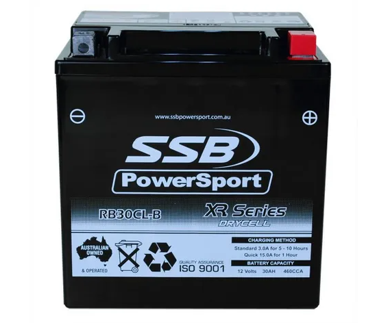 MOTORCYCLE AND POWERSPORTS BATTERY (YB30CL-B) AGM 12V 30AH 460CCA SSB HIGH PERFORMANCE image 0