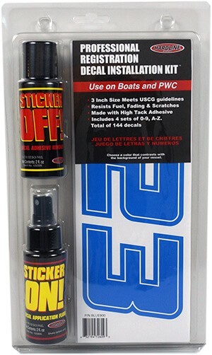 Registration Lettering Installation Kit - Blue image 0