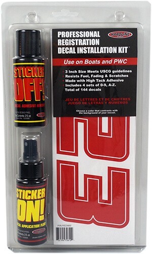 Registration Lettering Installation Kit - Red image 0
